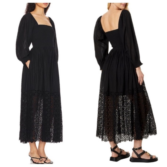 New! Free People Perfect Storm Midi Dress Black nwot 33995 - Picture 2 of 16